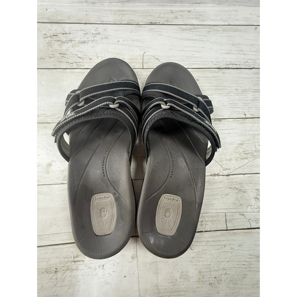 Teva Kayenta Slide Sandals Black Strappy Athletic Comfort 1003990 Womens 6.5